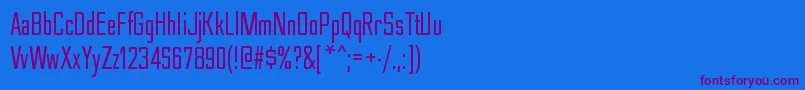 NesobritecdRegular-Schriftart – Violette Schriften auf blauem Hintergrund