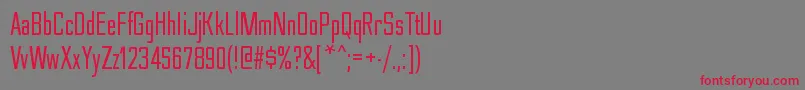 NesobritecdRegular Font – Red Fonts on Gray Background