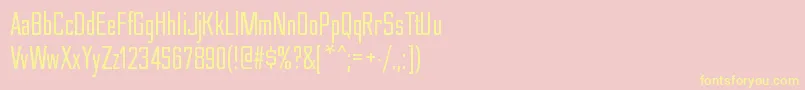 NesobritecdRegular Font – Yellow Fonts on Pink Background