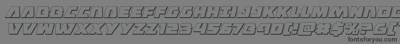 Eaglestrike3Dital Font – Black Fonts on Gray Background