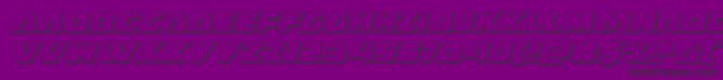 Eaglestrike3Dital-Schriftart – Schwarze Schriften auf violettem Hintergrund