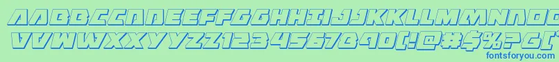 Eaglestrike3Dital Font – Blue Fonts on Green Background