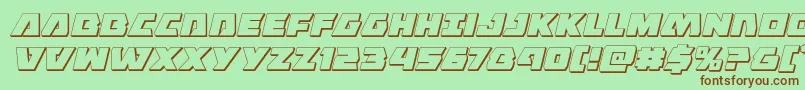 Eaglestrike3Dital Font – Brown Fonts on Green Background