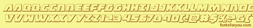 Eaglestrike3Dital Font – Brown Fonts on Yellow Background