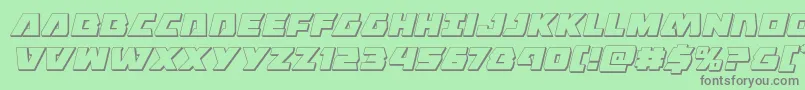 Eaglestrike3Dital Font – Gray Fonts on Green Background