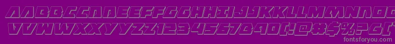 Шрифт Eaglestrike3Dital – серые шрифты на фиолетовом фоне