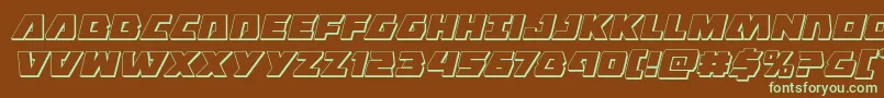 Eaglestrike3Dital Font – Green Fonts on Brown Background