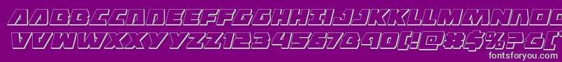 Eaglestrike3Dital Font – Green Fonts on Purple Background