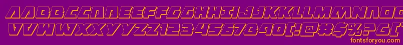 Eaglestrike3Dital Font – Orange Fonts on Purple Background
