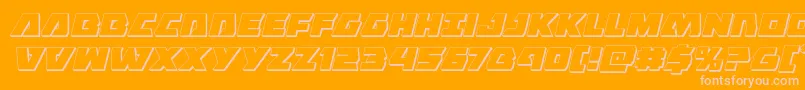 Eaglestrike3Dital-Schriftart – Rosa Schriften auf orangefarbenem Hintergrund