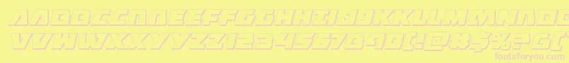 Eaglestrike3Dital Font – Pink Fonts on Yellow Background