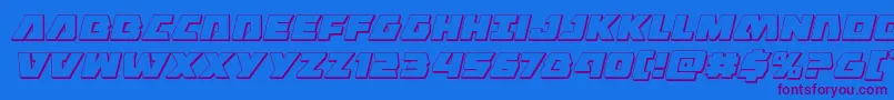 Eaglestrike3Dital Font – Purple Fonts on Blue Background