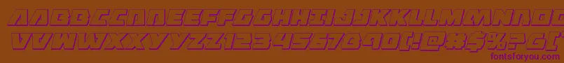 Eaglestrike3Dital Font – Purple Fonts on Brown Background