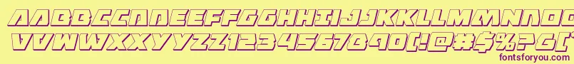 Eaglestrike3Dital Font – Purple Fonts on Yellow Background