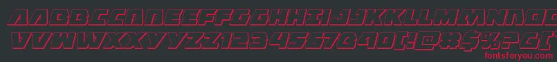 Eaglestrike3Dital Font – Red Fonts on Black Background