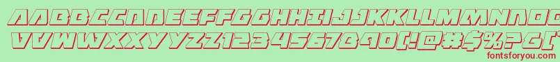 Eaglestrike3Dital Font – Red Fonts on Green Background