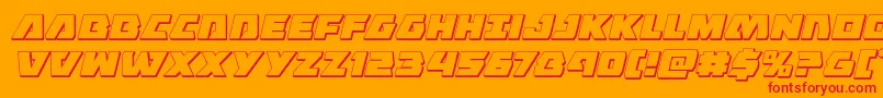Eaglestrike3Dital Font – Red Fonts on Orange Background