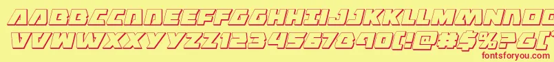 Eaglestrike3Dital Font – Red Fonts on Yellow Background