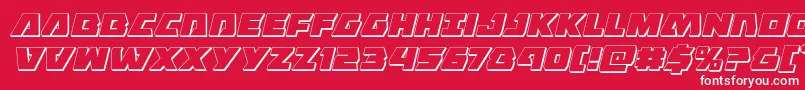 Eaglestrike3Dital Font – White Fonts on Red Background