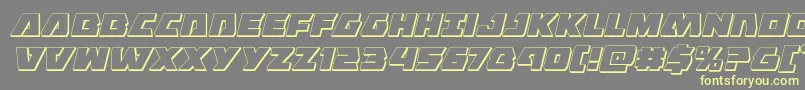 Eaglestrike3Dital Font – Yellow Fonts on Gray Background