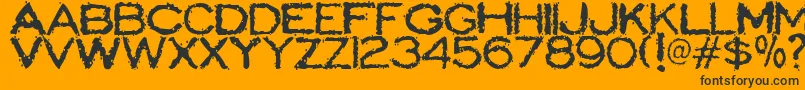 ScatterbrainedRestrained Font – Black Fonts on Orange Background