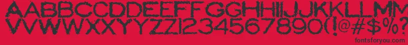 ScatterbrainedRestrained Font – Black Fonts on Red Background