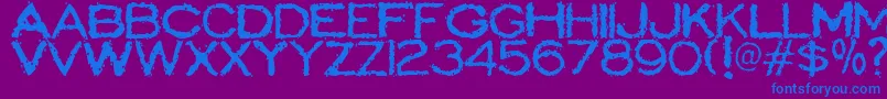 ScatterbrainedRestrained Font – Blue Fonts on Purple Background