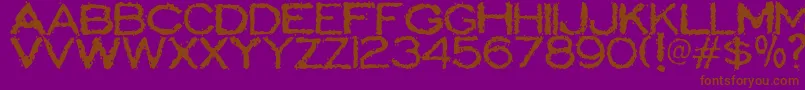 ScatterbrainedRestrained Font – Brown Fonts on Purple Background