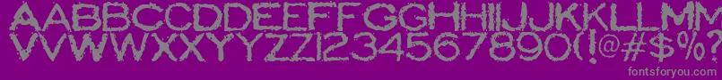 ScatterbrainedRestrained Font – Gray Fonts on Purple Background