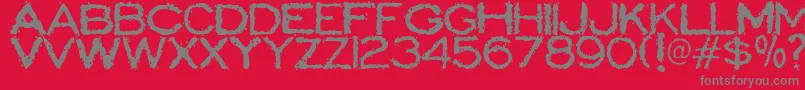ScatterbrainedRestrained Font – Gray Fonts on Red Background