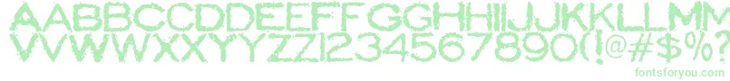 ScatterbrainedRestrained Font – Green Fonts on White Background