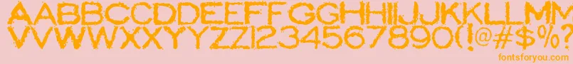 ScatterbrainedRestrained Font – Orange Fonts on Pink Background