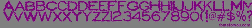 ScatterbrainedRestrained Font – Purple Fonts on Gray Background