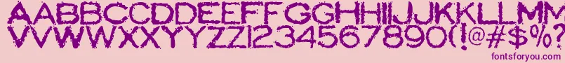 ScatterbrainedRestrained Font – Purple Fonts on Pink Background