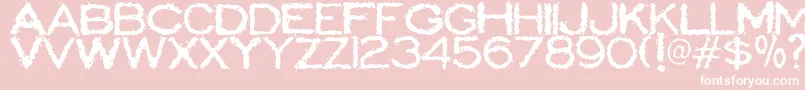ScatterbrainedRestrained Font – White Fonts on Pink Background
