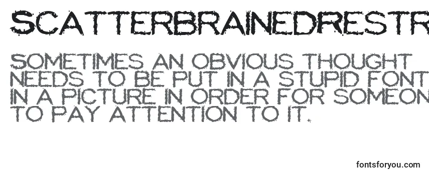 Review of the ScatterbrainedRestrained Font