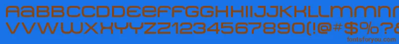 Metro ffy Font – Brown Fonts on Blue Background