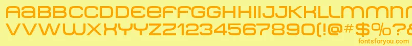 Metro ffy Font – Orange Fonts on Yellow Background