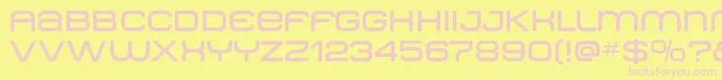 Metro ffy Font – Pink Fonts on Yellow Background