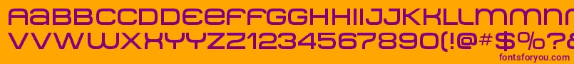 Metro ffy Font – Purple Fonts on Orange Background