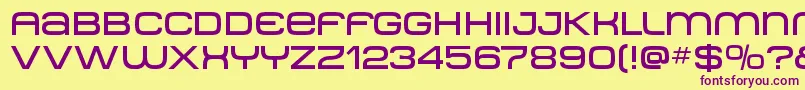 Metro ffy Font – Purple Fonts on Yellow Background
