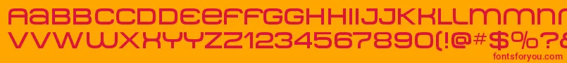 Metro ffy Font – Red Fonts on Orange Background