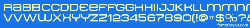 Metro ffy Font – Yellow Fonts on Blue Background