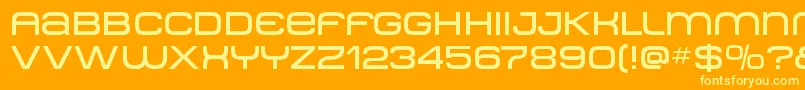 Metro ffy Font – Yellow Fonts on Orange Background