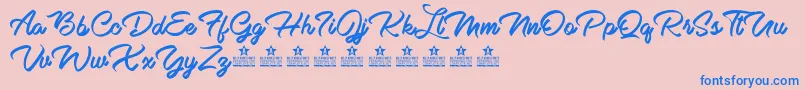 BellaDonnaPersonalUse Font – Blue Fonts on Pink Background