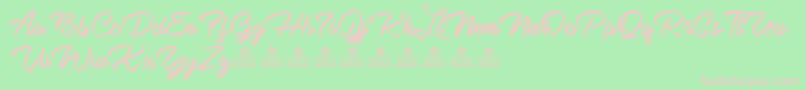 BellaDonnaPersonalUse Font – Pink Fonts on Green Background