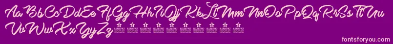 BellaDonnaPersonalUse Font – Pink Fonts on Purple Background