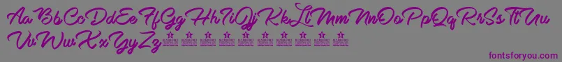 BellaDonnaPersonalUse Font – Purple Fonts on Gray Background