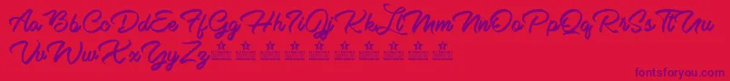 BellaDonnaPersonalUse Font – Purple Fonts on Red Background