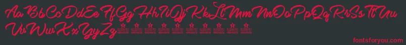 BellaDonnaPersonalUse Font – Red Fonts on Black Background